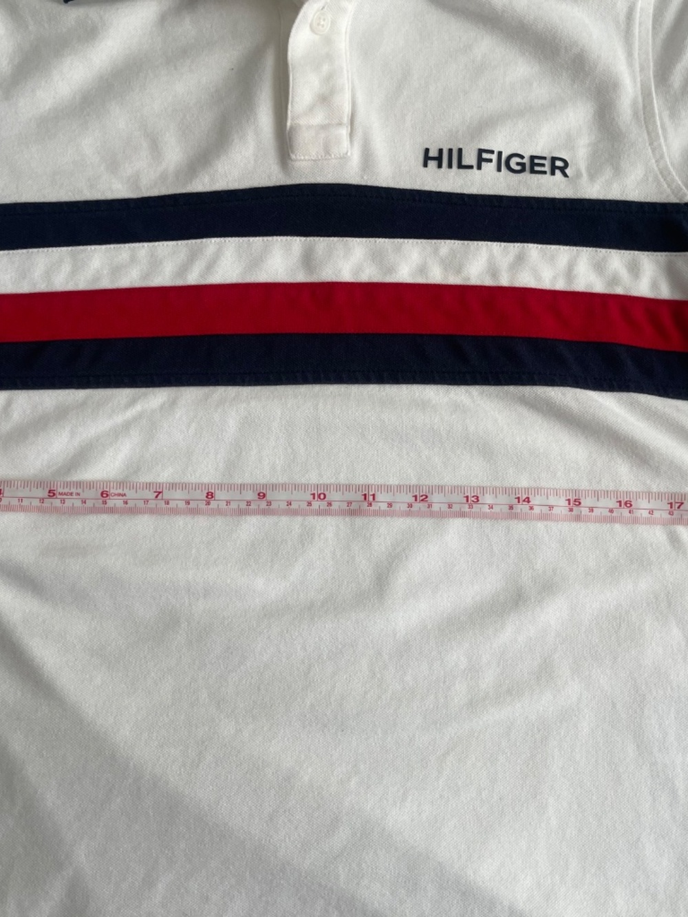 Tommy Hilfiger Custom Fit White Polo Shirt Men’s Small - Picture 7 of 9